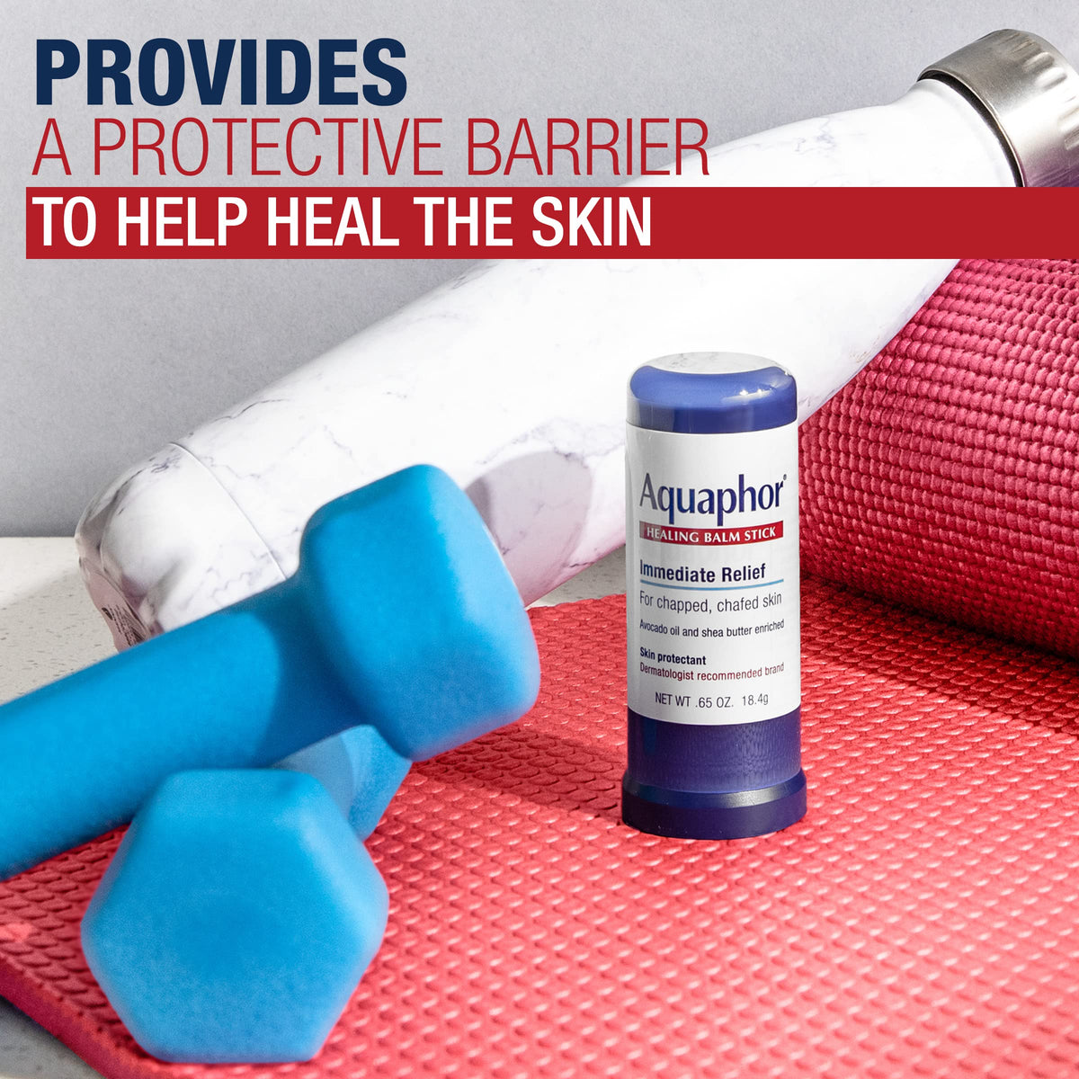 Aquaphor Healing Balm Stick Skin Protectant with Avocado Oil & Shea Butter 0.65 oz