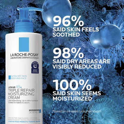 La Roche-Posay Lipikar AP+ Moisturizing Cream for Dry & Sensitive Skin, Shea Butter & Niacinamide
