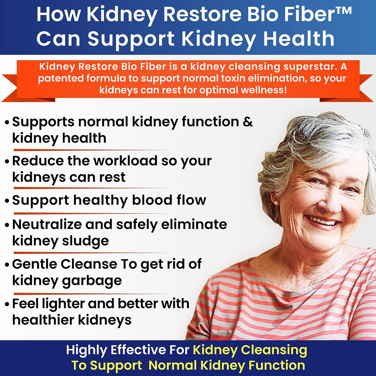 Bio Fiber, Kidney Cleanse Detox & Repair - Restorative Kidney Support & Kidney Supplement to Remove Waste, Kidney Health Supplement - Add to Tea for Kidney Health - 5 LBS 2 Pack