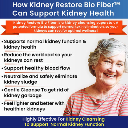 Bio Fiber, Kidney Cleanse Detox & Repair - Restorative Kidney Support & Kidney Supplement to Remove Waste, Kidney Health Supplement - Add to Tea for Kidney Health - 5 LBS 2 Pack