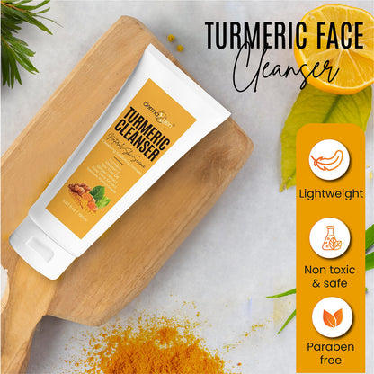 DERMAXGEN Turmeric Facial Cleanser - Natural Anti-Aging Exfoliating Face Wash for Acne Scars & Dark Spots (5 oz)