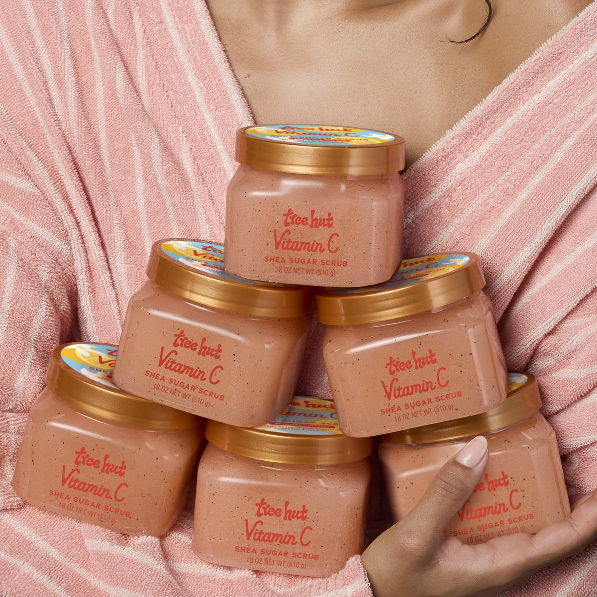 Tree Hut Vitamin C Shea Sugar Body Scrub 18 oz, Exfoliating & Hydrating