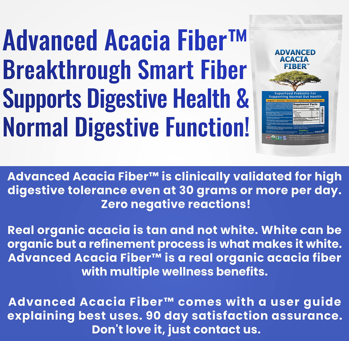 Advanced Acacia Fiber Powder 5 Ibs (80oz) Soluble Leaky Gut Repair, Organic Fiber Supplement Powder Prebiotic for Gut Repair - 2 Pack