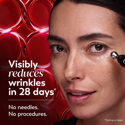 Olay Regenerist Under Eye Cream Roller - Anti-Wrinkle Eye Serum for Crow’s Feet & Eye Bags with Peptides & Bakuchiol (0.7 oz)
