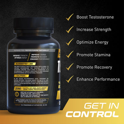 Testosterone Booster for Men - Energy, Strength, Stamina & Lean Muscle Support Supplement - PrimeGENIX Testodren