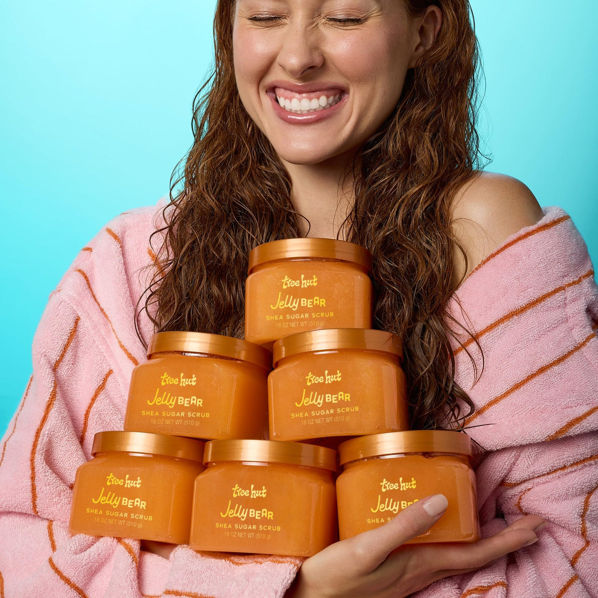 Tree Hut Jelly Bear Shea Sugar Body Scrub 18 oz, Exfoliating & Hydrating