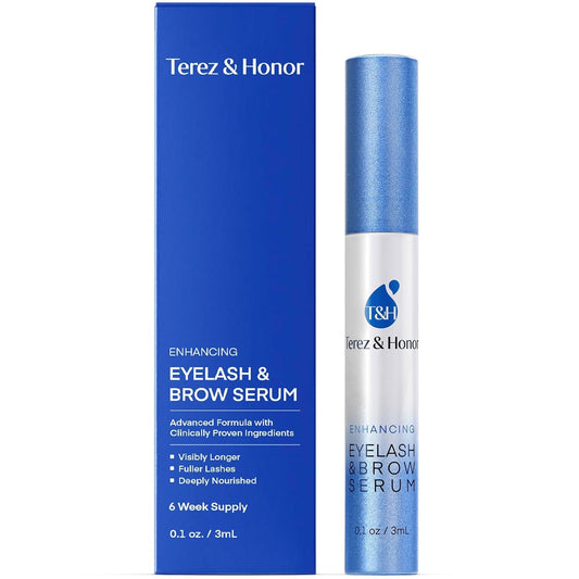 Advanced Eyelash and Eyebrow Enhancer 3mL bottle with fine-tip applicator for precision growth treatment.