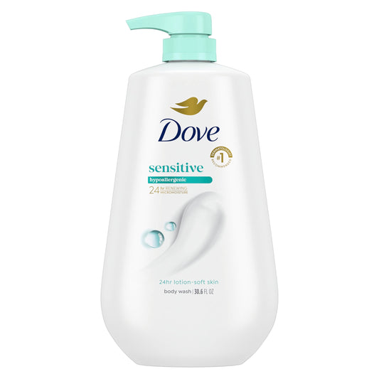 Dove Sensitive Skin Body Wash with Pump 30.6 oz gentle moisturizing cleanser