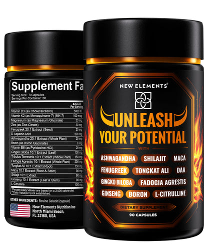 natural testosterone booster capsules men Tongkat Ali Fadogia Shilajit Ashwagandha Tribulus Zinc Magnesium energy muscle performance support bottle