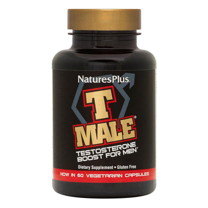 NaturesPlus T-Male testosterone support capsules men ginseng rhodiola furanoMax 3 pack 90 servings