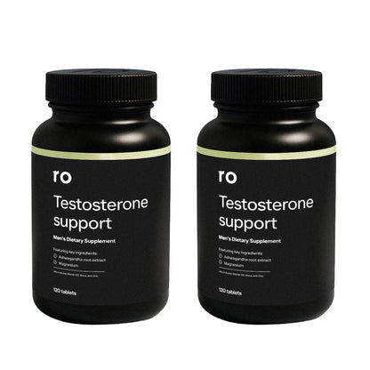 Ro Testosterone Support for Men Ashwagandha Magnesium supplement 240 tablets 2 pack testosterone and muscle support bottle