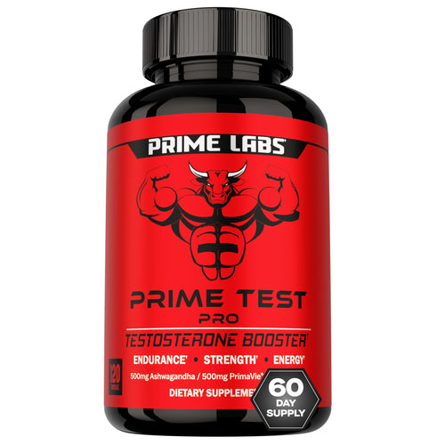 Testosterone booster supplement for men with Ashwagandha, Shilajit extract and DIM supporting energy, vitality, strength and male performance