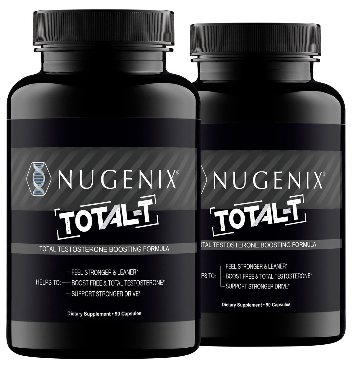 Nugenix Total-T testosterone booster tablets men free total testosterone energy strength stamina performance support 180 count bottle